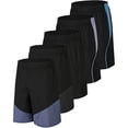 thumbnail image 1 of Men's Active Athletic Shorts 5 Pack for Workout Basketball Football Badminton Exercise Training Running, 1 of 8