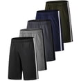 thumbnail image 1 of Men's Active Athletic Shorts 5 Pack for Workout Basketball Football Badminton Exercise Training Running, 1 of 8