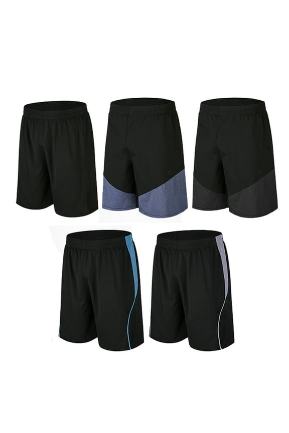 Men's Active Athletic Shorts 5 Pack for Workout Basketball Football Badminton Exercise Training Running