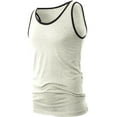 thumbnail image 1 of Men's Active Athletic Sleeveless T-Shirts with Contrast Binding Tank Top, 1 of 4