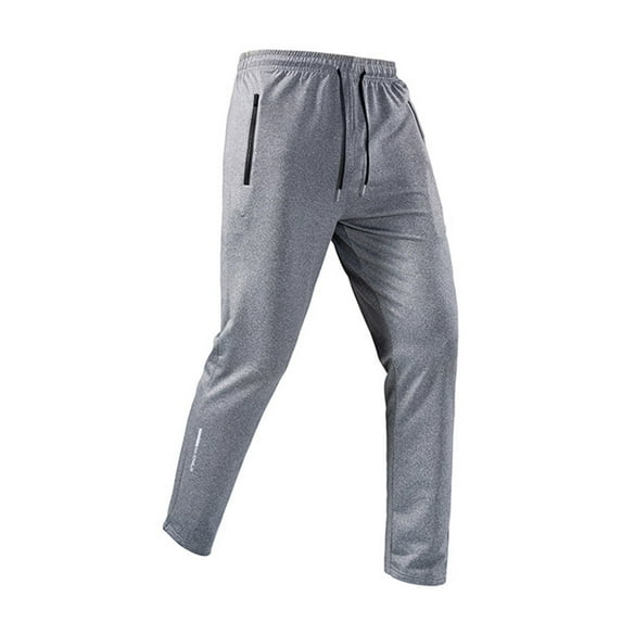 Men's Active Athletic Workout Jogger Sweatpants Solid Color Elastic Waist Binding Pants