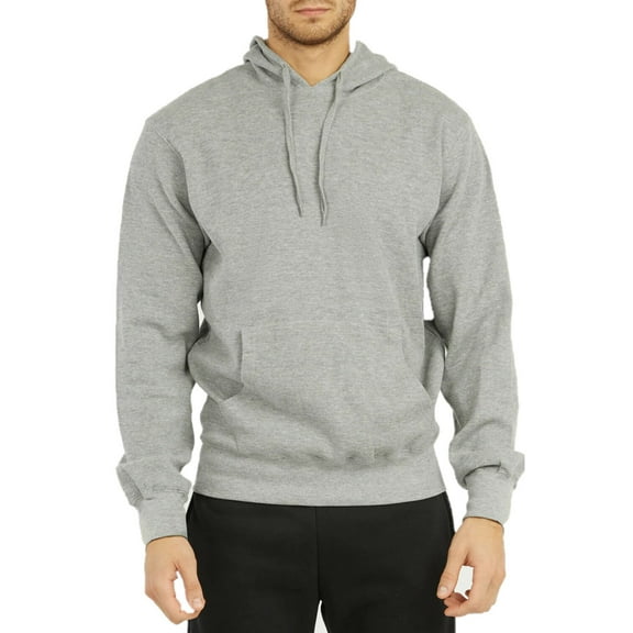 Men's Active Casual Cotton Waffle Fabric Pullover Hoodie, Heather Grey M, 1 Count, 1 Pack