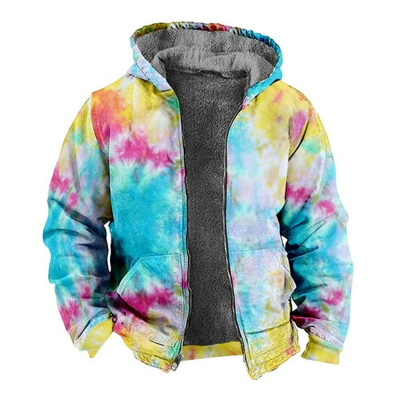Men's Active Hoodies Male Autumn Winter Hooded Lined Sweatshirt Zipper Long Sleeve Hoodies Comfortable Sweatshirt for Men