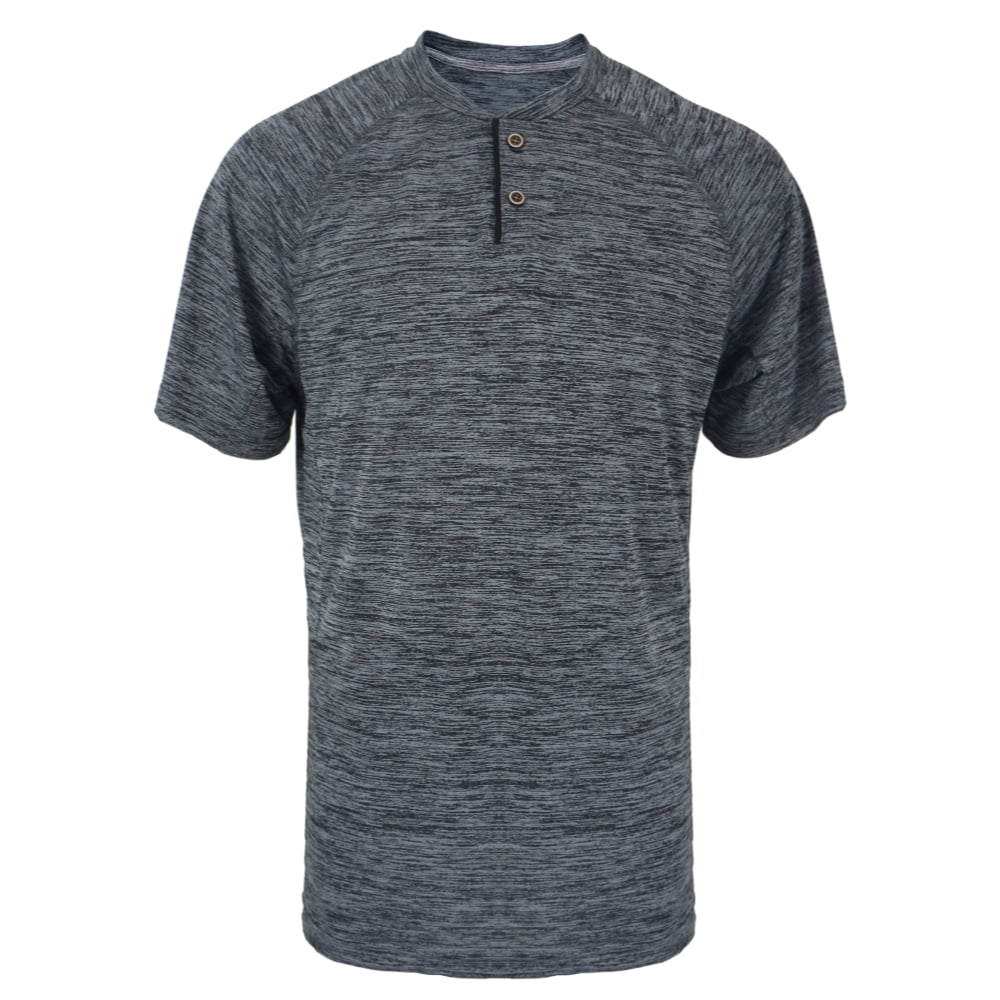 Men's Active MoistureWicking Sport Tech Marble Performance Henley TShirt