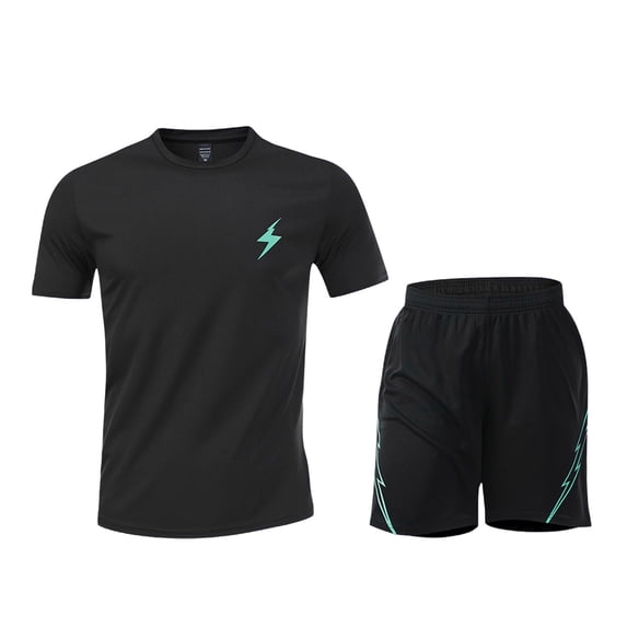 Men’s Active Quick Dry Crew Neck T Shirts | Athletic Running Gym Workout Short Sleeve Tee Set Big and Tall Size M-5XL Black