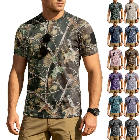 Men's Active Quick Dry Crew Neck T Shirts Xamo Print Athletic Running Gym Workout Short Sleeve Tee Tops
