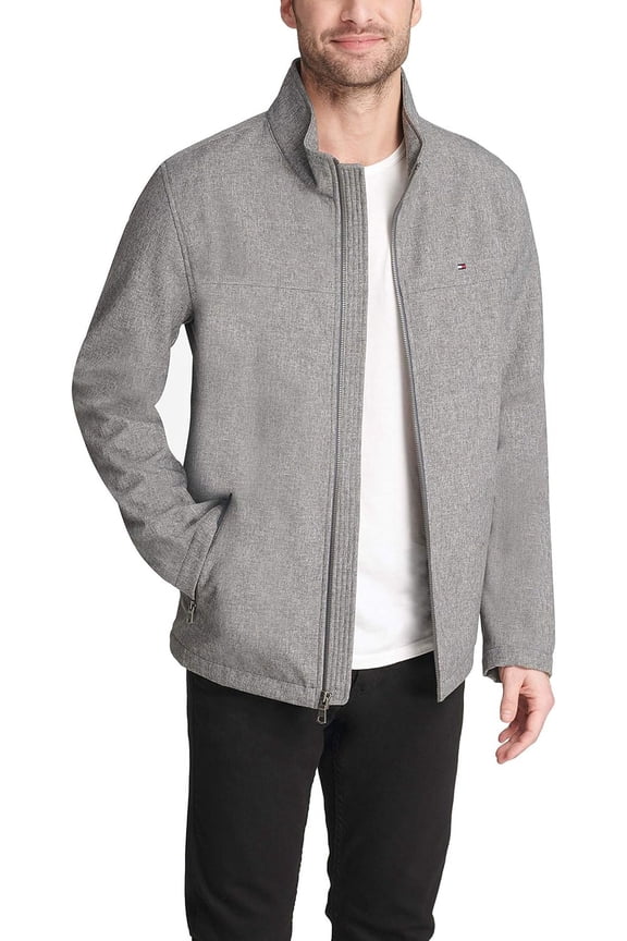 Men's Active Soft Shell Jacket Standard Small Heather Grey