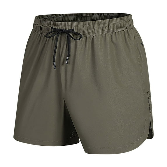 Men's Active Sports Shorts Solid Color Lightweight Elastic Waist Shorts Training Exercise Workout Shorts