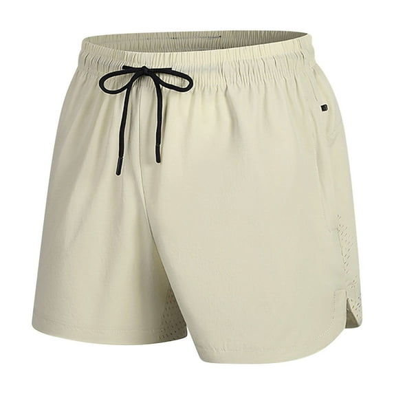 Men's Active Sports Shorts Solid Color Lightweight Elastic Waist Shorts Training Exercise Workout Shorts