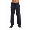 thumbnail image 1 of Men's Active Stretch Open Bottom Terry Sweatpants with Pockets (2XL, Navy), 1 of 4
