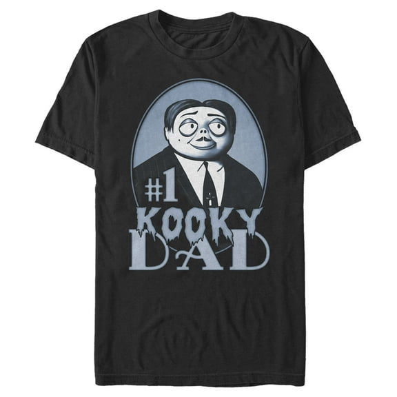 Men's Addams Family #1 Kooky Dad Gomez Addams Graphic Tee Black Medium