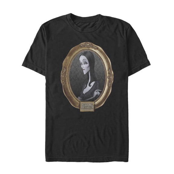 Men's Addams Family Morticia Classic Frame  Graphic Tee Black Small