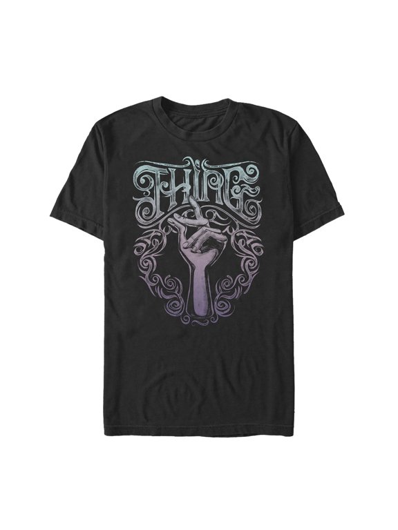 Men's Addams Family Thing Ornate Snap Graphic Tee Black 3X Large