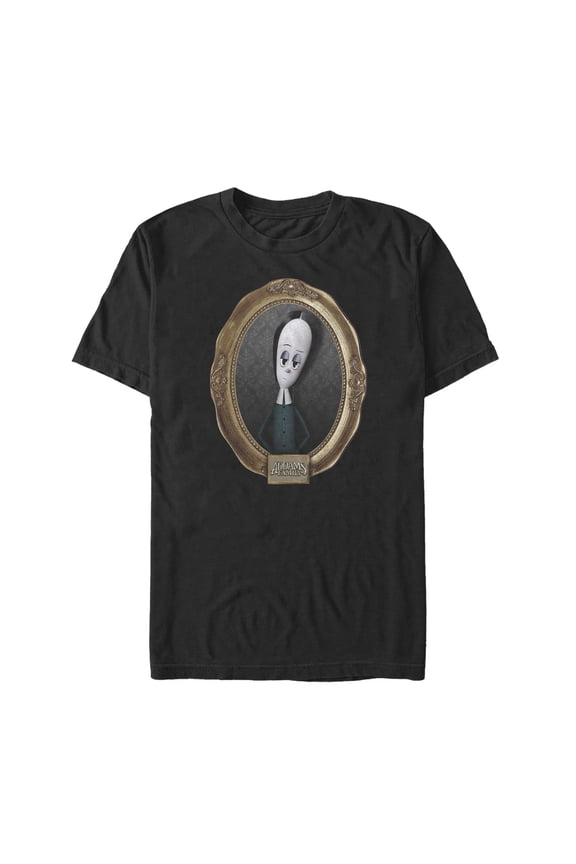 Men's Addams Family Wednesday Classic Frame Graphic Tee Black Small