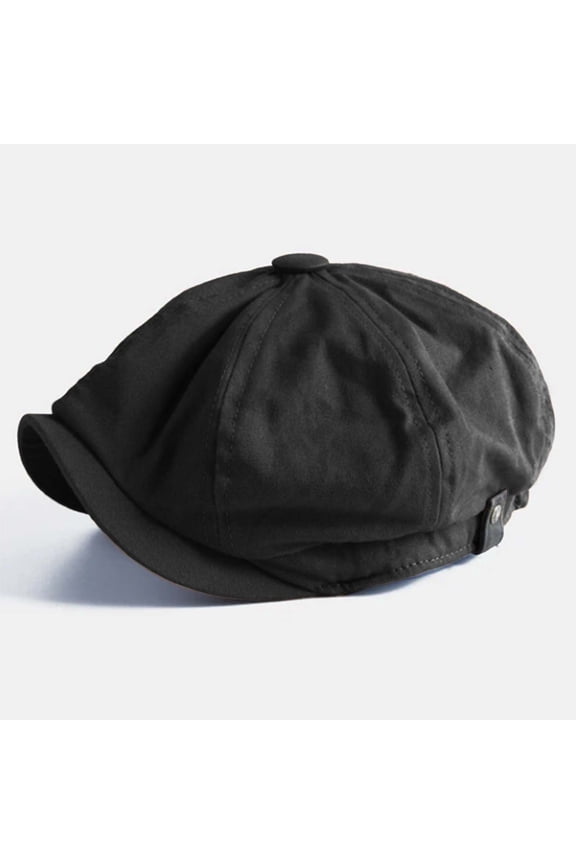 Men's Adjustable Beret Cap - Vintage British-Style Newsboy Hat for Casual Urban Fashion & Outdoor Adventures Under 5$, Yubnlvae Beret Caps Newsboy Cap Tongue Cap Men's And , Black, One Size