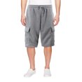 thumbnail image 1 of Men's Adjustable Drawstring Casual Cotton Blend Multi Pocket Soft Cargo Shorts (Light Grey, M), 1 of 3