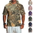 thumbnail image 1 of Men's Adjustable Drawstring Hood Sweatshirt Allover Tree Camo Print Daily Outdoor Top, 1 of 8
