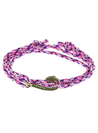 Chasing Fin Fish Hook Pendant Bracelet - Cool 30-Inch Military-Grade 550  Paracord Bracelet & Anklet - Adjustable Size, 100% Nylon Nautical & Fishing  Accessory - J-Hook Pendant, 30 inch, Nylon, no 