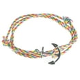 thumbnail image 1 of Men's Adjustable Nautical Anchor and Fish Hook Wrap Cuff Bracelets - Available in a Variety of Finishes and Colors - Made of Nylon Rope, 1 of 5