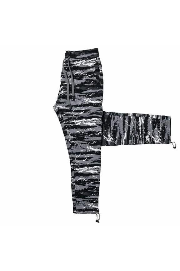 Men’s Adjustable Performance Joggers V2, Midnight Tiger Stripe Camo, Size 2XL – Midweight French Terry Training Pants for Gym, Travel & Everyday Comfort