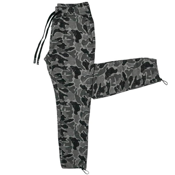Combat Iron Men’s Adjustable Performance Joggers V2, Weathered Duck Camo, Size M – Midweight French Terry Training Pants