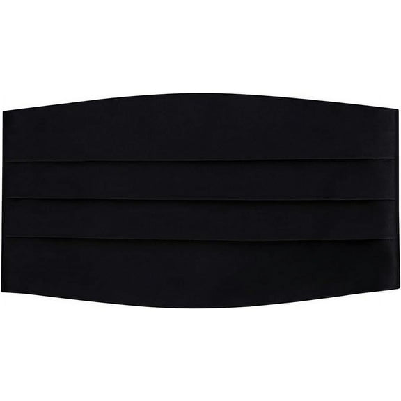 S.H. Churchill & Co. Men's Adjustable Satin Cummerbund - Black
