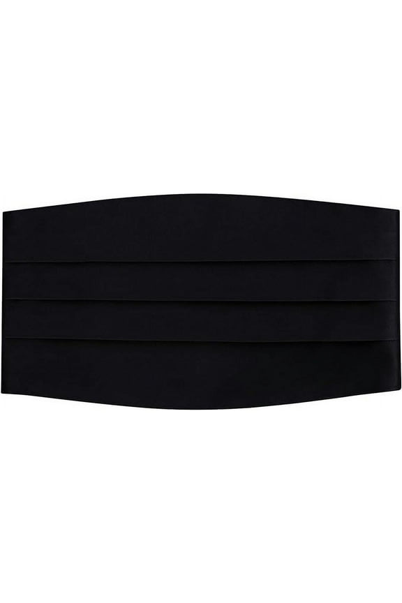 Men's Adjustable Satin Cummerbund - Black