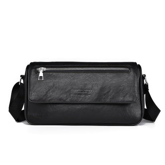 Men's Adjustable Strap Business Casual PU Leather Bag - 3-in-1 Briefcase Handbag Crossbody Messenger, Large Capacity Multi-Pocket for Umbrella Wallet Work Travel