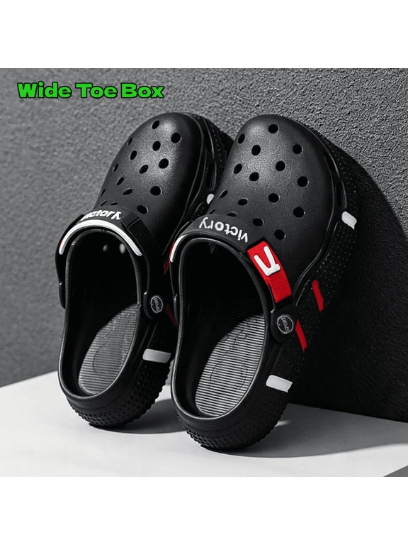 Men's Adjustable Strap Clogs, Breathable Slip On Garden Shoes for Indoor Outdoor Wear