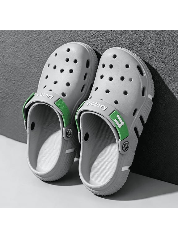 Men's Adjustable Strap Clogs, Breathable Slip On Garden Shoes for Indoor Outdoor Wear