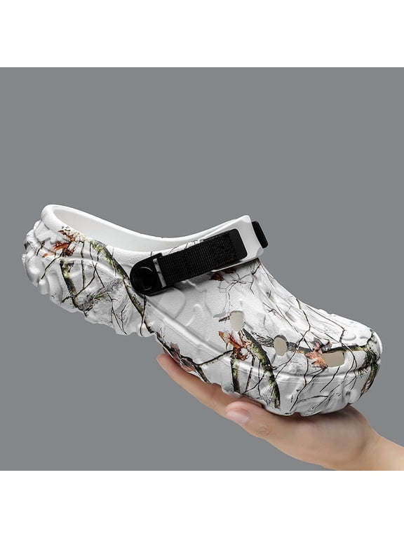 Men's Adjustable Strap Clogs, Slip On Breathable Garden Shoes for Outdoor Beach Daily Use