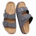 thumbnail image 1 of Minglewis Men Women Cork Footbed Slide Sandals, Arch support Comfort Double Buckle Strap Casual Sandals for Daily Walking Beach Pool Shopping Travel, 1 of 10