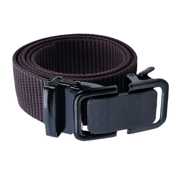 Men's Adjustable Woven Waist Belt with Automatic Sliding Buckle Nylon Belt for Hiking, Cycling, and Casual Outfits