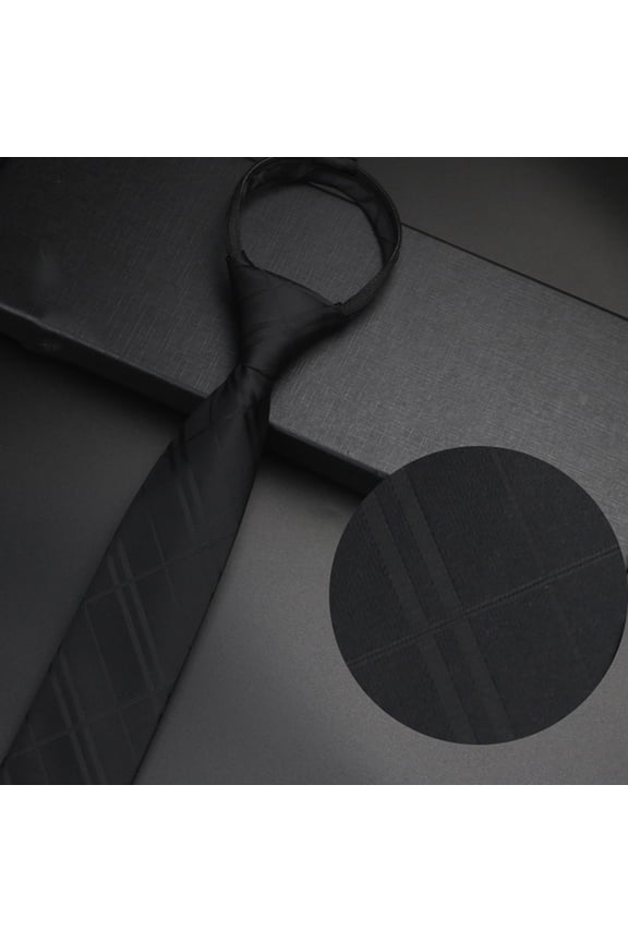 Men's Adjustable Zip On Necktie Pretied Tie for Easy Daily Office Wear