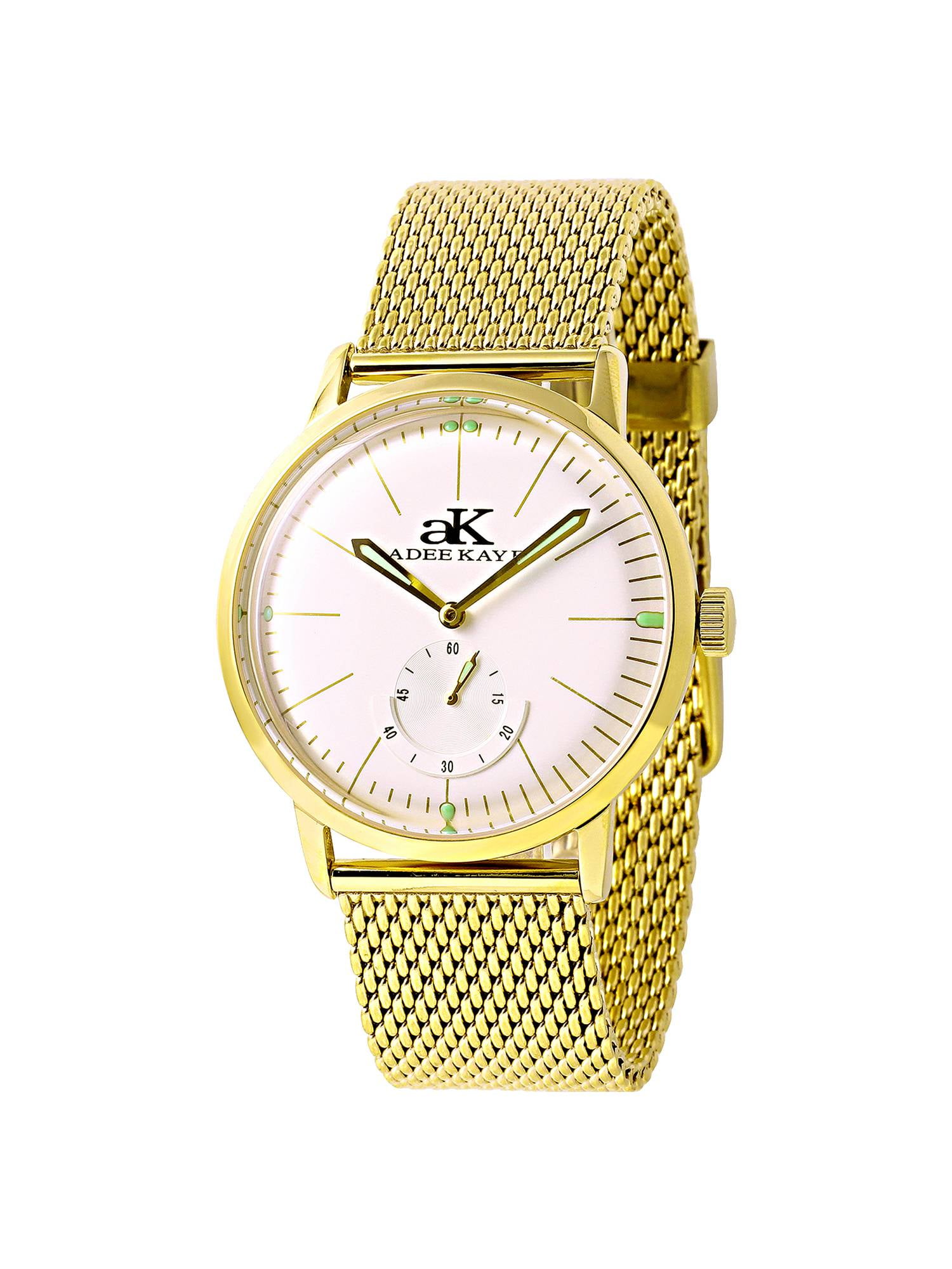 ADEE KAYE Men's Adore Gold-Tone Stainless Steel Watch Japan Movement - AK9044-MG