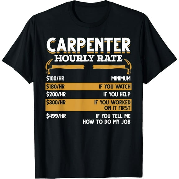 Men's Adult Black 3X-Large Short Sleeve T-Shirt Funny Woodworking Carpentry T-Shirt100% cotton