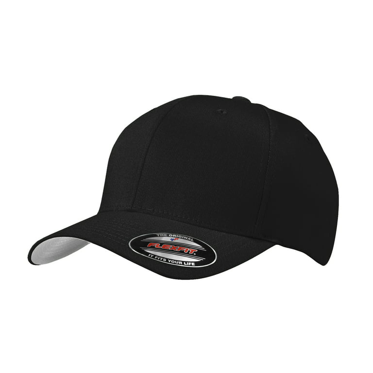 Men's Adult Flexfit Sun Cap Male Summer Hats Black L/XL