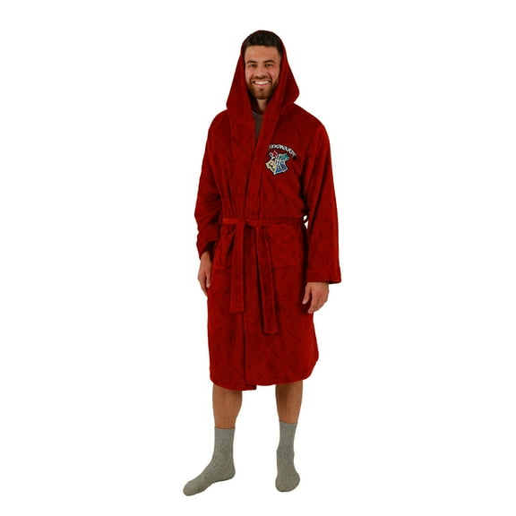 Men's Adult Hooded Harry Potter Hogwarts Robe - Wizardly Comfort and Style- Large