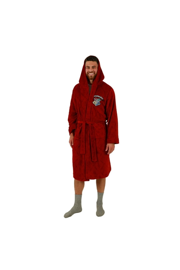 Men's Adult Hooded Harry Potter Hogwarts Robe - Wizardly Comfort and Style- Medium