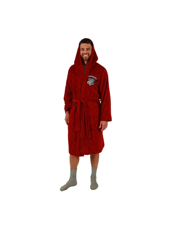 Men's Adult Hooded Harry Potter Hogwarts Robe - Wizardly Comfort and Style- XL