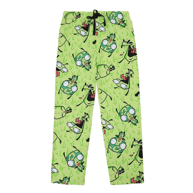 Men's Adult Invader Zim Green Sleep Pants - Irken Invasion