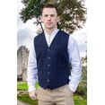 thumbnail image 1 of Men's Adult Irish Tweed Vest – Blue Check Design by Emerald Isle, Large, 1 of 2