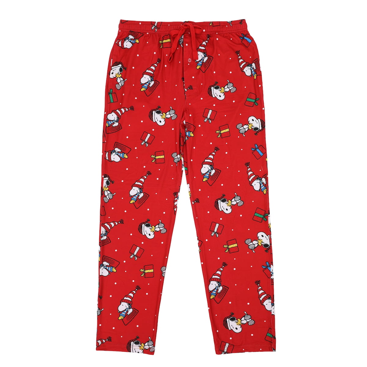 Men s Adult Peanuts Snoopy Red Holiday Sleep Pants Small