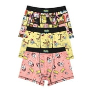 Men's Adult SpongeBob SquarePants Boxer Brief Underwear 3-Pack- Medium