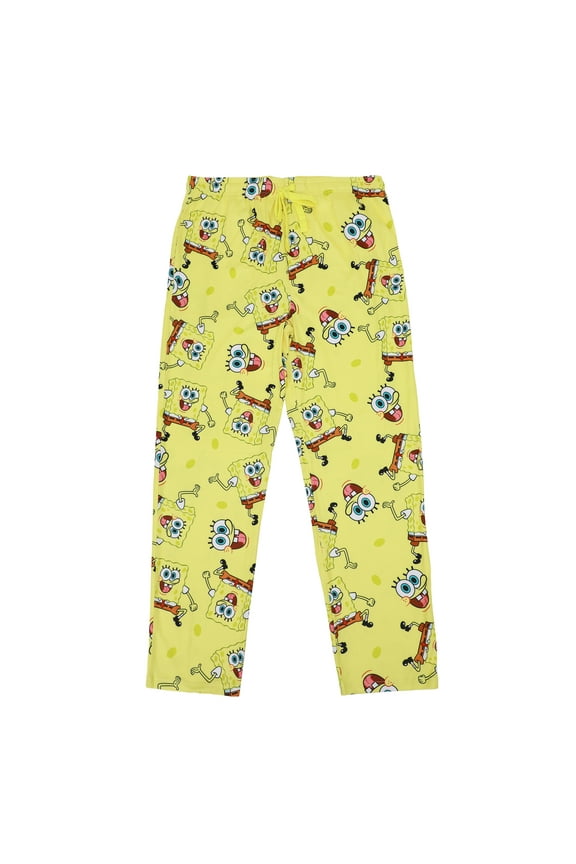 Men's Adult Yellow SpongeBob SquarePants Sleep Pants - XL