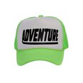 thumbnail image 1 of Men's Adventure Hat Outdoor Trucker Cap, White/Neon Green, 1 of 2