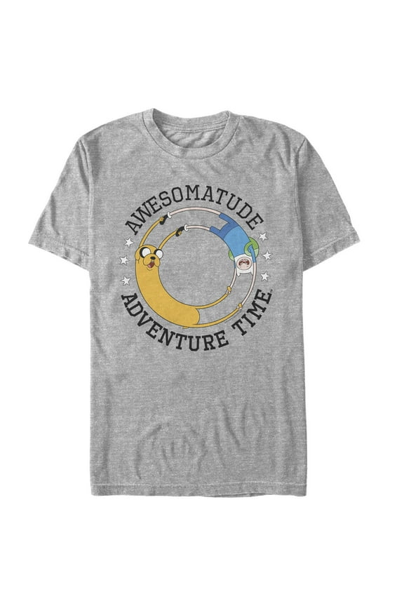 Men's Adventure Time Awesomatude Graphic Tee Athletic Heather Medium
