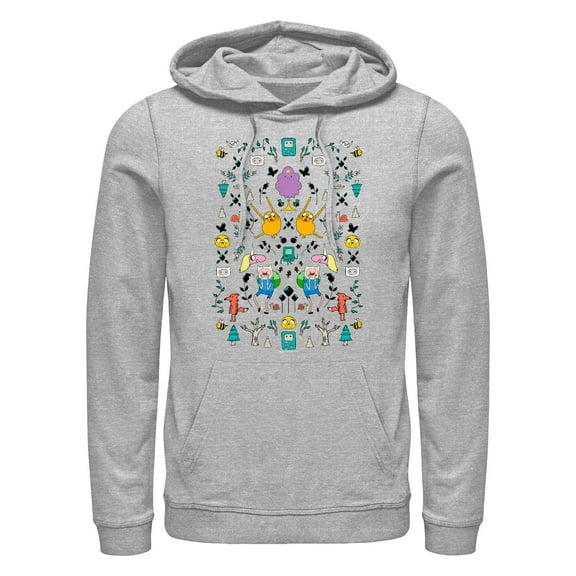 Men's Adventure Time Finn and Jake Friend Icons  Pull Over Hoodie