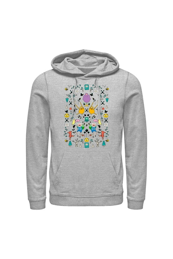 Men's Adventure Time Finn and Jake Friend Icons  Pull Over Hoodie