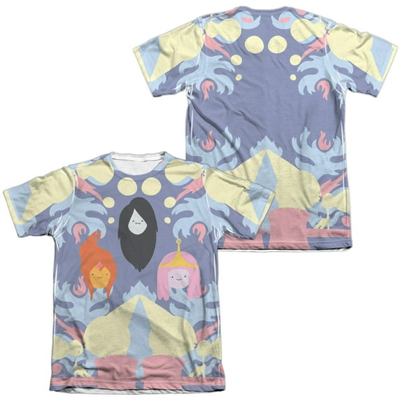 Men's Adventure Time Pb, Fp & Marceline Sublimation T-shirt Large White